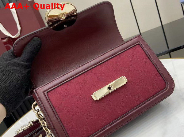 Gucci Go Small Shoulder Bag in Rosso Ancora Red GG Canvas 826761 Replica