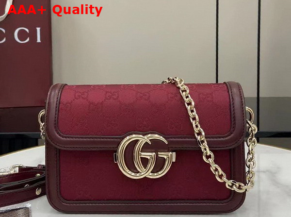 Gucci Go Small Shoulder Bag in Rosso Ancora Red GG Canvas 826761 Replica
