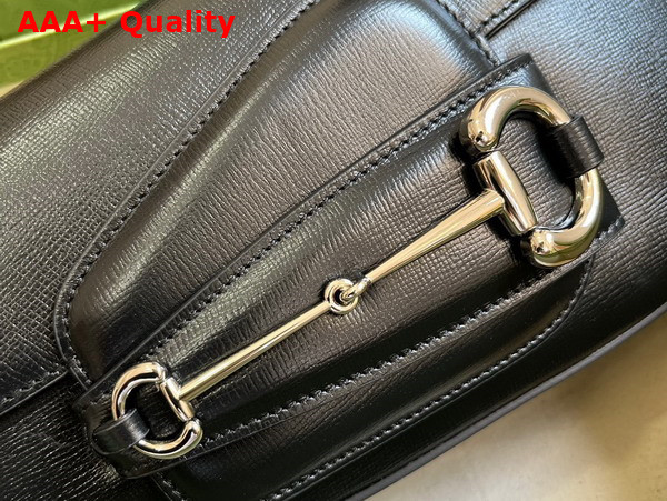 Gucci Horsebit 1955 Shoulder Bag in Black Leather 764155 Replica