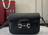 Gucci Horsebit 1955 Soft Mini Shoulder Bag in Black Leather 815205 Replica