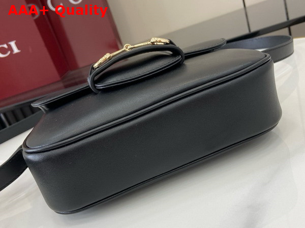 Gucci Horsebit 1955 Soft Mini Shoulder Bag in Black Leather 815205 Replica