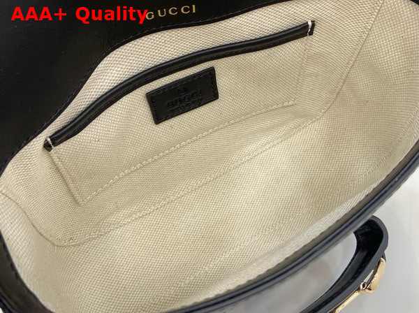 Gucci Horsebit 1955 Soft Mini Shoulder Bag in Black Leather 815205 Replica