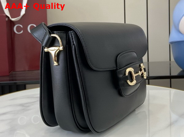 Gucci Horsebit 1955 Soft Small Shoulder Bag in Black Soft Leather 815178 Replica