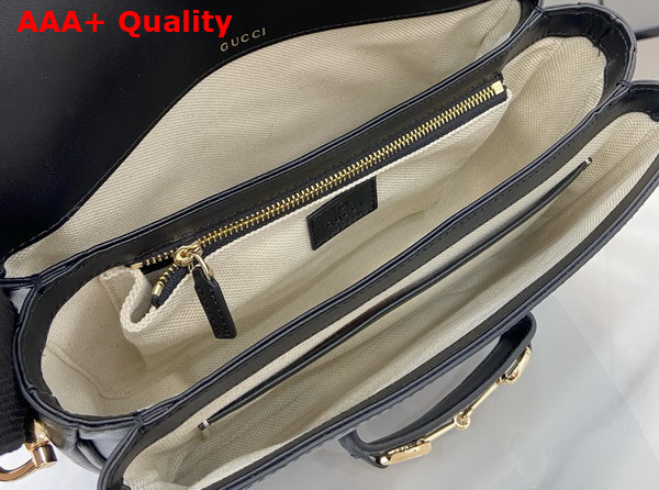 Gucci Horsebit 1955 Soft Small Shoulder Bag in Black Soft Leather 815178 Replica