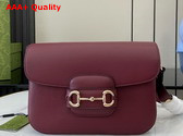 Gucci Horsebit 1955 Soft Small Shoulder Bag in Rosso Ancora Red Soft Leather 815178 Replica