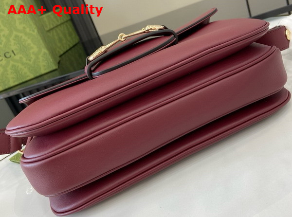 Gucci Horsebit 1955 Soft Small Shoulder Bag in Rosso Ancora Red Soft Leather 815178 Replica