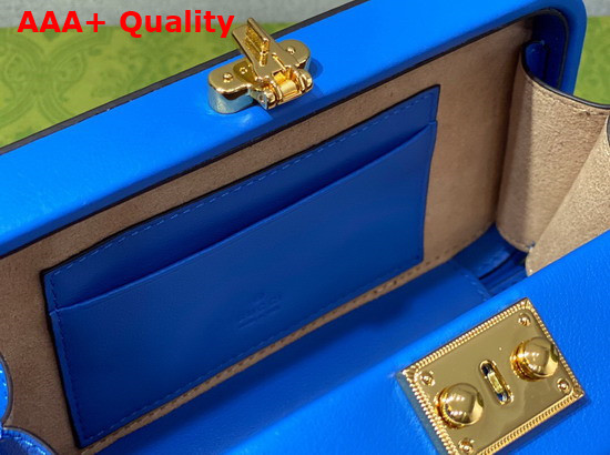 Gucci Interlocking G Mini Bag in Blue Leather 658230 Replica