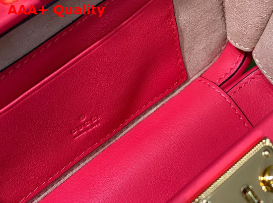 Gucci Interlocking G Mini Bag in Red Leather 658230 Replica