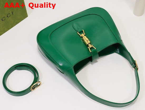Gucci Jackie 1961 Small Shoulder Bag Emerald Green Leather 636709 Replica