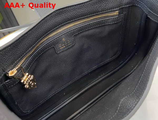 Gucci Jackie 1961 Small Shoulder Bag in Black Natural Grain Leather 810232 Replica