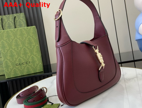 Gucci Jackie 1961 Small Shoulder Bag in Gucci Rosso Ancora Red Natural Grain Leather 810232 Replica