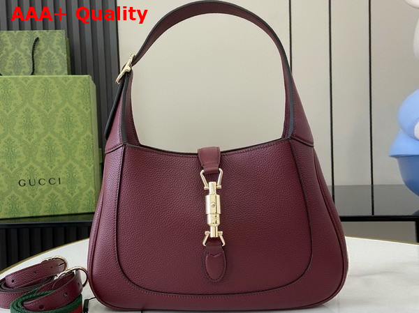Gucci Jackie 1961 Small Shoulder Bag in Gucci Rosso Ancora Red Natural Grain Leather 810232 Replica