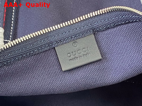 Gucci Large Printed Canvas Duffle Bag in Dark Blue Canvas 816866 Replica