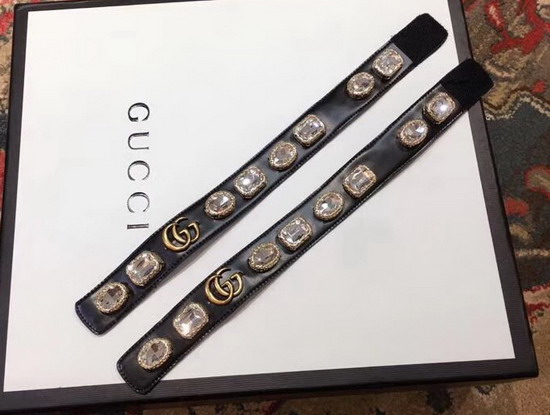 Gucci Leather Ankle Boot with Belt Black Leather 550036