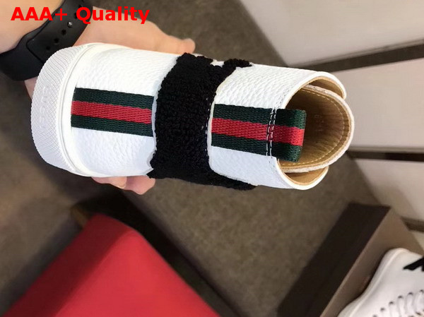 Gucci Leather High Top Sneaker in White with Panther Replica