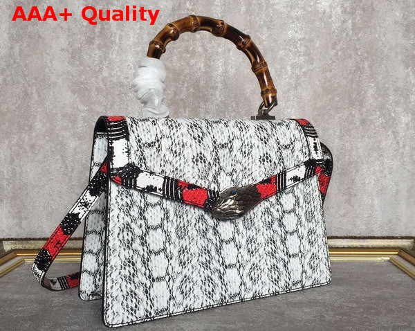 Gucci Lilith Snakeskin Top Handle Bag Beige Snakeskin Replica