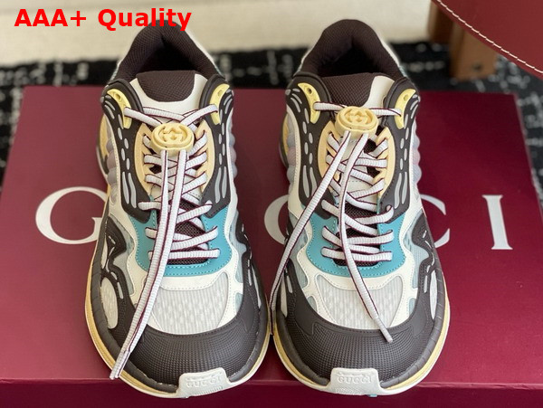 Gucci Mens Gucci 20 Sneaker in Grey Mesh and Leather 814040 Replica