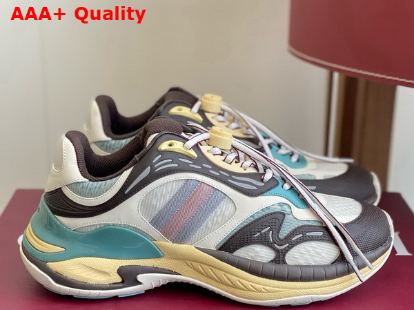 Gucci Mens Gucci 20 Sneaker in Grey Mesh and Leather 814040 Replica