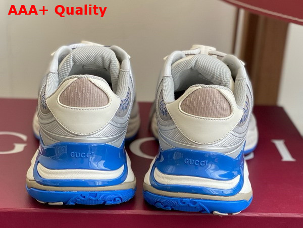 Gucci Mens Gucci 20 Sneaker in Grey and Blue Mesh and Leather 814040 Replica