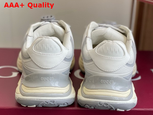 Gucci Mens Gucci 20 Sneaker in White and Grey Mesh and Leather 814040 Replica