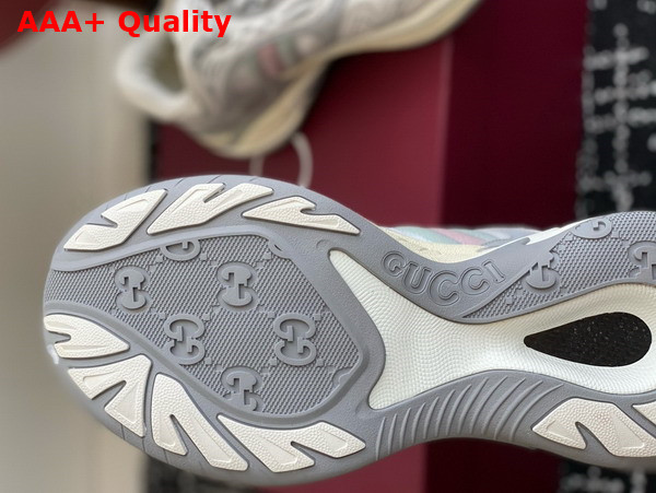 Gucci Mens Gucci 20 Sneaker in White and Grey Mesh and Leather 814040 Replica