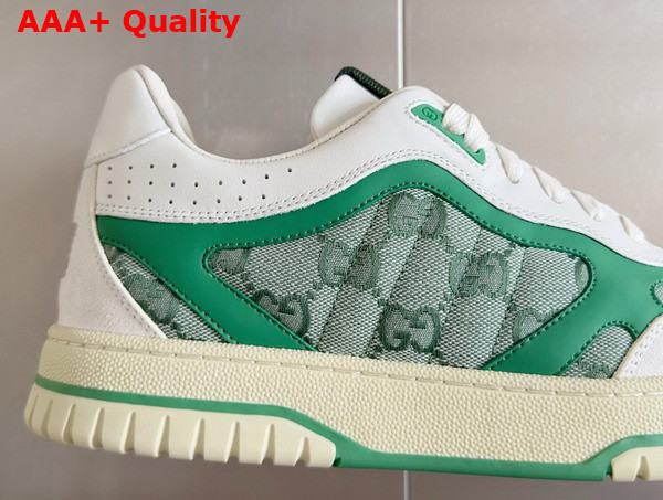 Gucci Mens Gucci Re Web Sneaker in Green GG Canvas 824221 Replica