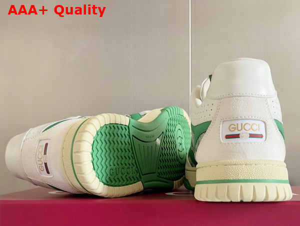Gucci Mens Gucci Re Web Sneaker in Green GG Canvas 824221 Replica