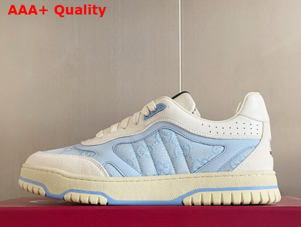 Gucci Mens Gucci Re Web Sneaker in Light Blue GG Canvas 824221 Replica