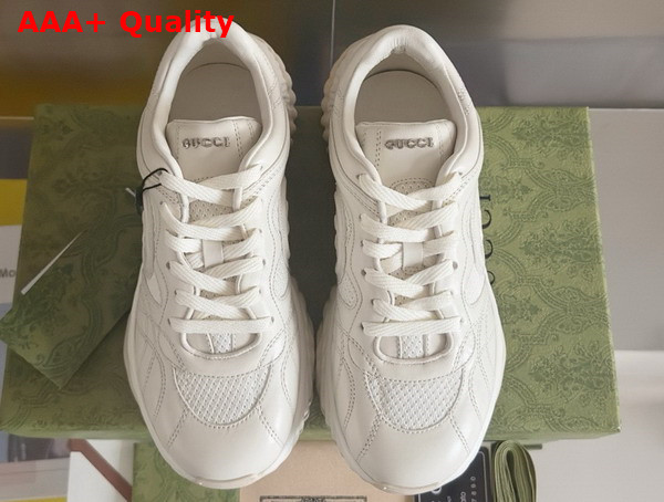 Gucci Mens Gucci Ripple Sneaker Off White Leather 771471 Replica