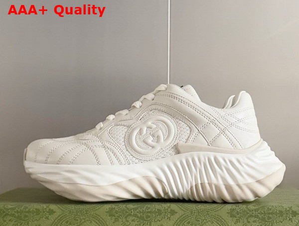 Gucci Mens Gucci Ripple Sneaker Off White Leather 771471 Replica