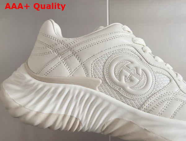 Gucci Mens Gucci Ripple Sneaker Off White Leather 771471 Replica