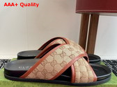 Gucci Mens Slide Sandal in Original GG Canvas 834940 Replica