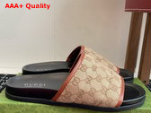 Gucci Mens Slide Sandal in Original GG Canvas 834941 Replica