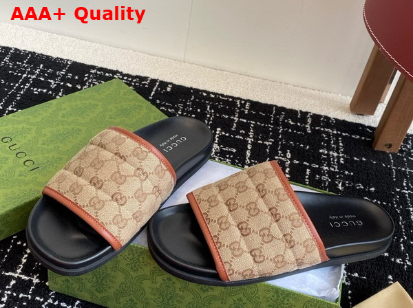 Gucci Mens Slide Sandal in Original GG Canvas 834941 Replica