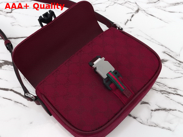 Gucci Mini GG Crossbody Bag Rosso Ancora Red Original GG Canvas 802100 Replica