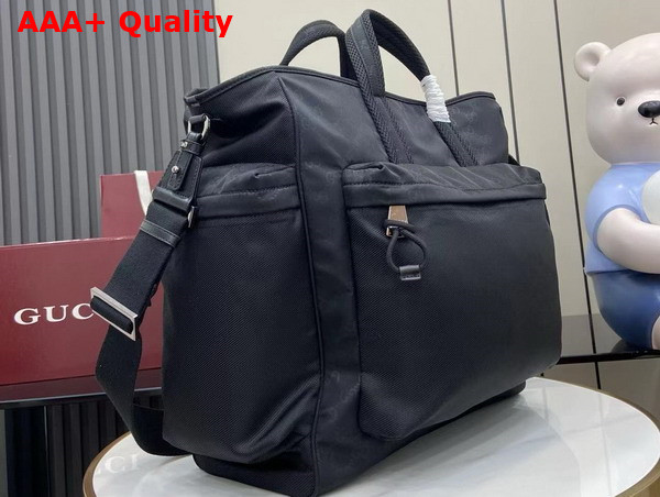 Gucci Nexus Large Tote Bag in Black GG Nylon 818962 Replica