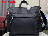 Gucci Nexus Large Tote Bag in Black GG Nylon 818962 Replica