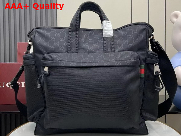 Gucci Nexus Large Tote Bag in Black GG Nylon 818962 Replica