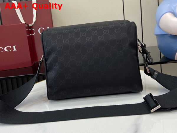 Gucci Nexus Medium Crossbody Bag in Black GG Nylon 816820 Replica