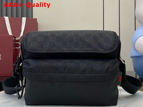 Gucci Nexus Medium Crossbody Bag in Black GG Nylon 816820 Replica
