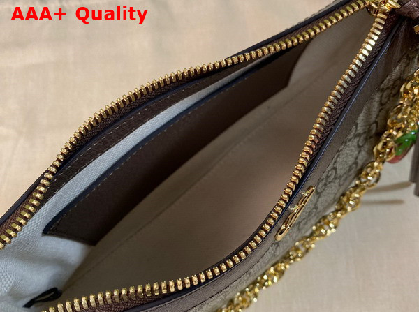Gucci Ophidia GG Small Handbag Beige and Ebony GG Supreme Canvas 735132 Replica