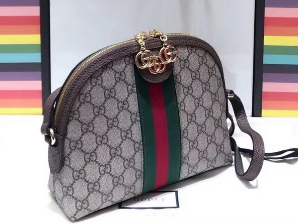 Gucci Ophidia GG Small Shoulder Bag GG Supreme Canvas with Inlaid Web Stripe Detail