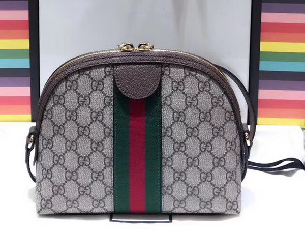 Gucci Ophidia GG Small Shoulder Bag GG Supreme Canvas with Inlaid Web Stripe Detail