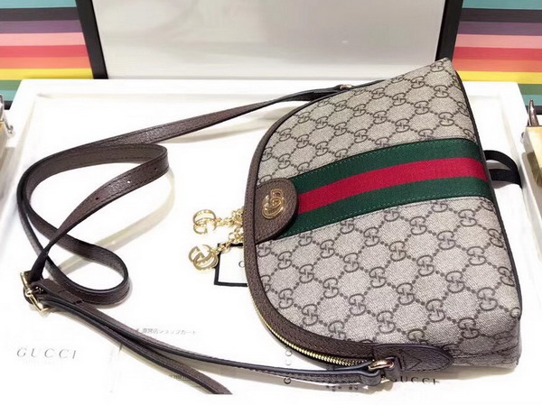 Gucci Ophidia GG Small Shoulder Bag GG Supreme Canvas with Inlaid Web Stripe Detail