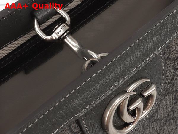 Gucci Ophidia Large Tote Bag in Grey and Black GG Supreme Canvas 724665 Replica