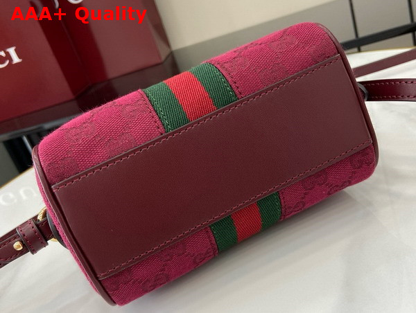 Gucci Ophidia Mini Boston Bag in Gucci Rosso Ancora Red GG Canvas 781490 Replica