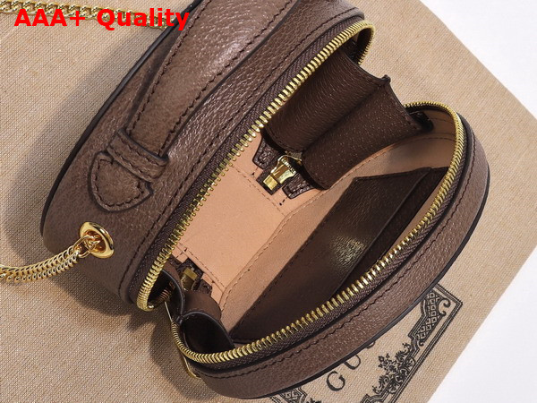Gucci Ophidia Mini Chain Bag in Beige and Ebony GG Supreme Canvas 725147 Replica