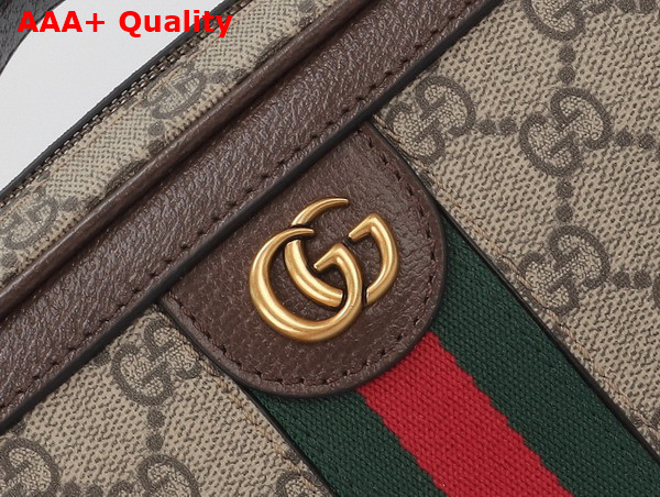 Gucci Ophidia Small Shoulder Bag in Beige and Ebony GG Supreme Canvas 739392 Replica