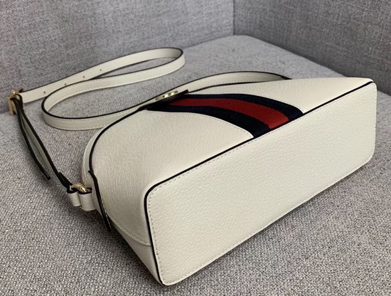 Gucci Ophidia Small Shoulder Bag in White Leather 499621