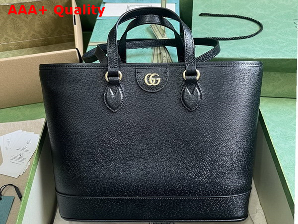 Gucci Ophidia Small Tote Bag in Black Leather 765043 Replica